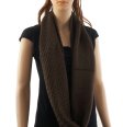 (image for) Knitted Pattern Infinity Scarf Coffee