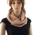 (image for) Knitted Pattern Infinity Scarf Peach