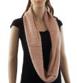 (image for) Knitted Pattern Infinity Scarf Peach