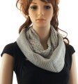 (image for) Knitted Pattern Infinity Scarf Grey