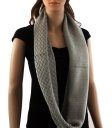 (image for) Knitted Pattern Infinity Scarf Grey
