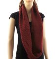 (image for) Knitted Pattern Infinity Scarf Burgundy