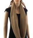 (image for) Knitted Pattern Infinity Scarf Brown