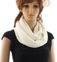 (image for) Fine Knit Infinity Scarf Ivory