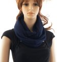 (image for) Fine Knit Infinity Scarf Navy