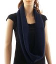 (image for) Fine Knit Infinity Scarf Navy