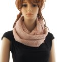 (image for) Fine Knit Infinity Scarf Peach