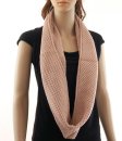(image for) Fine Knit Infinity Scarf Peach