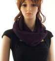 (image for) Fine Knit Infinity Scarf Purple