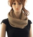 (image for) Fine Knit Infinity Scarf Brown