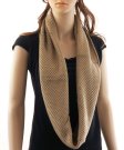 (image for) Fine Knit Infinity Scarf Brown