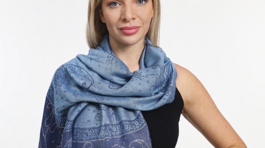 Paisley Lurex Pashmina