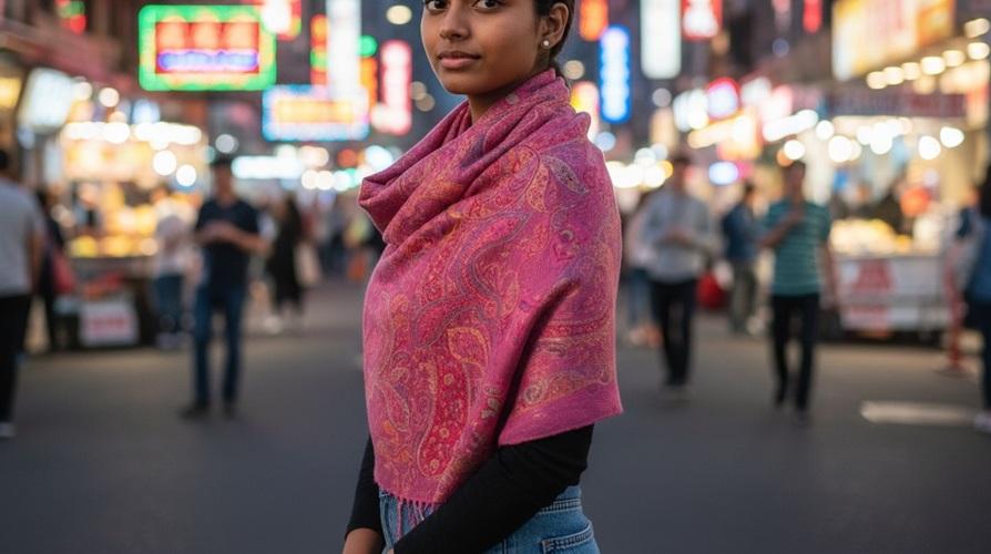 Tapestry Style Paisley Pashmina